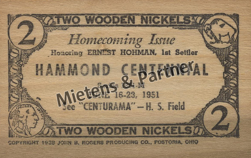 United States of America (Presidential Federal Republic) 2 Wooden Nickels (69048)