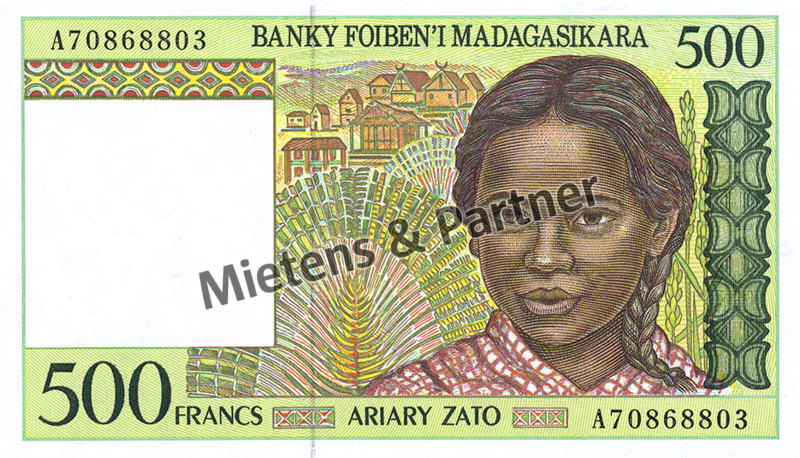 Madagascar (Republic) 500 Francs (03734)