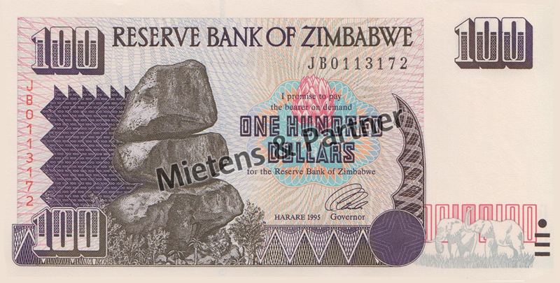 Zimbabwe (Republic) 100 Dollars (35123)