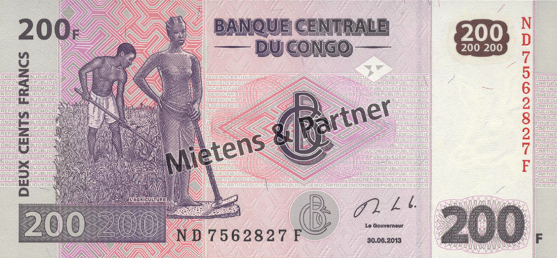 Congo (Democratic Republic) 200 Francs (61668)