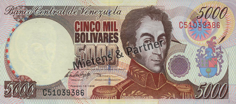 Venezuela (Republic) 5.000 Bolivares (65987)