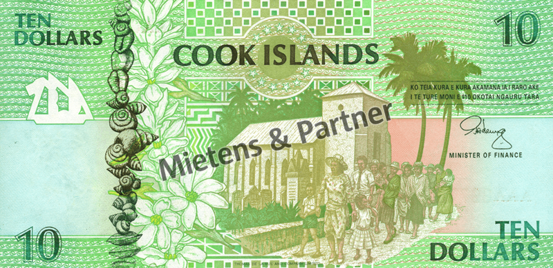 Cook Islands (Self-governing Island Country in Free Association with New Zealand) 10 Dollars (05676)
