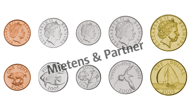 Bermuda (British Overseas Territory) 1, 5, 10, 25 Cents, 1 Dollar (11083)