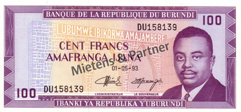 Burundi (Republic) 100 Francs (03517)