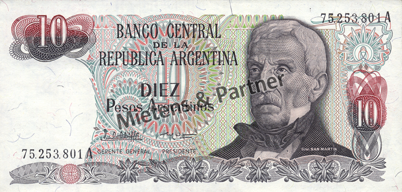 Argentina (Republic) 10 Pesos Argentinos (04827)