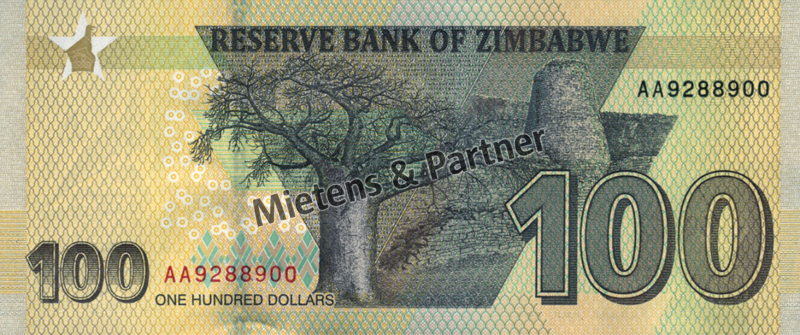 Zimbabwe (Republic) 100 Dollars (64111) - 2
