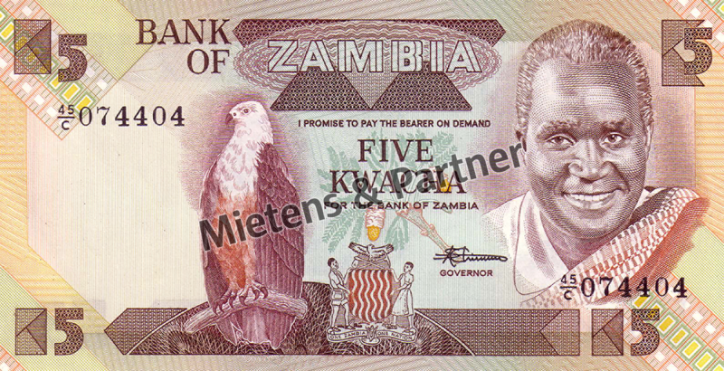 Zambia (Second Republic) 5 Kwacha (03785)