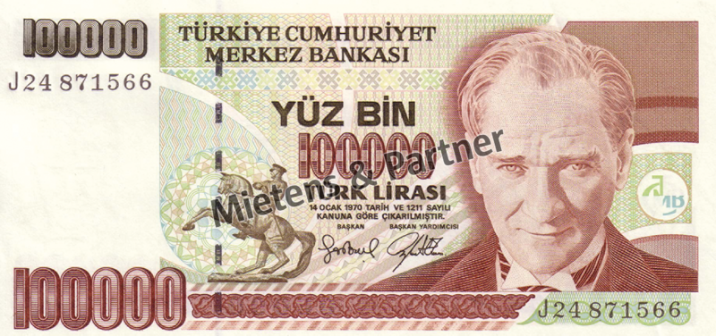 Turkey (Republic) 100.000 Lira (02480)