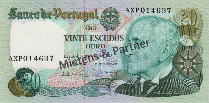 Portugal (Republic) 20 Escudos (02388)