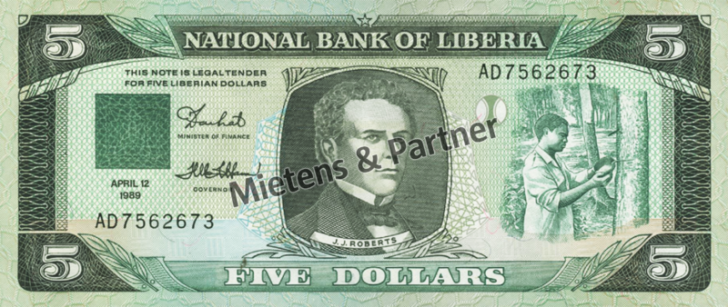 Liberia (Republic) 5 Dollars (49929)