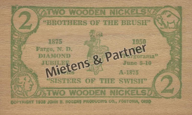 United States of America (Presidential Federal Republic) 2 Wooden Nickels (69055)