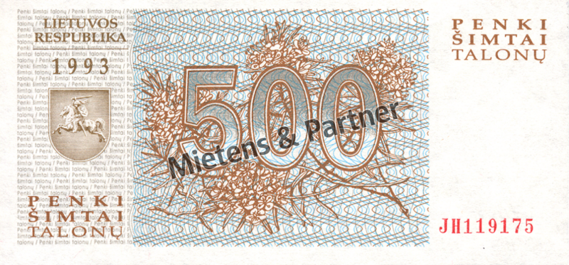 Lithuania (Parliamentary Republic) 500 Talonas (02516)
