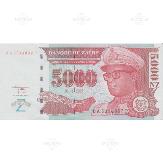 Zaire - Congo (Republic) 5.000 New Zaires (32905)