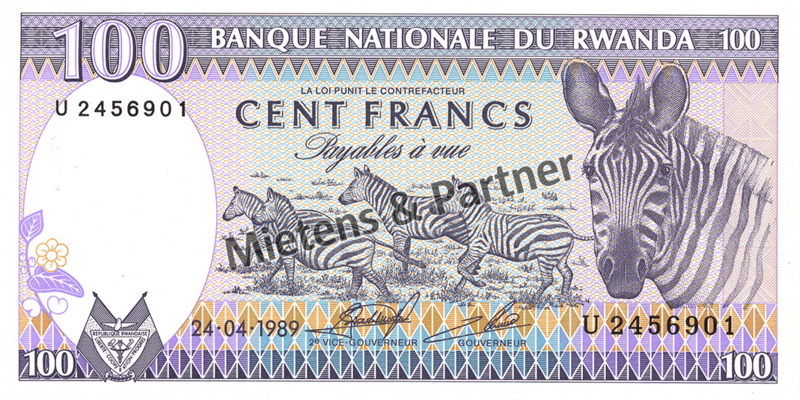 Rwanda (Republic) 100 Francs (03497)
