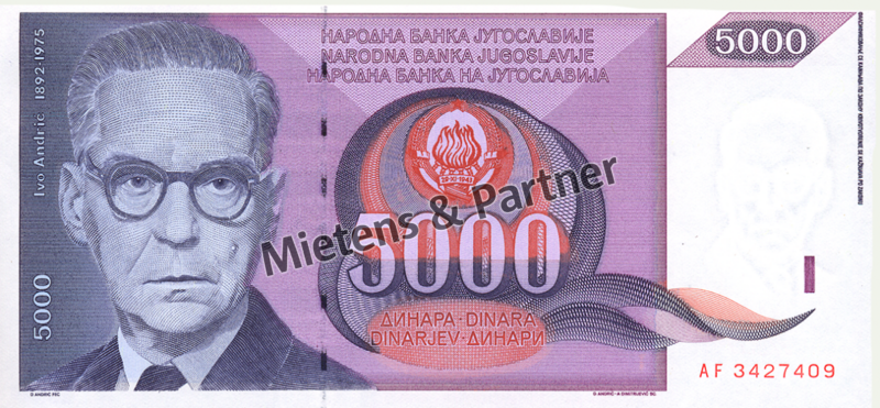 Yugoslavia (Socialist Federal Republic) 5.000 Dinara (02970)