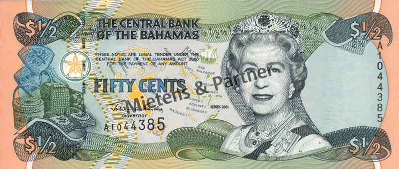 Bahamas (Parliamentary Monarchy) 1/2 Dollar (04336)