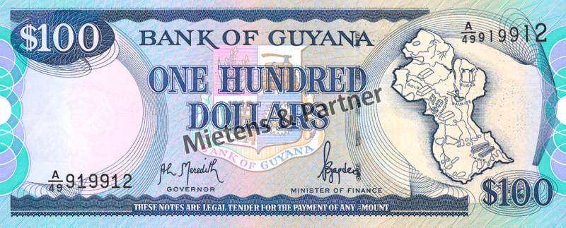 Guyana (Co-operative Republic) 100 Dollars (04608)