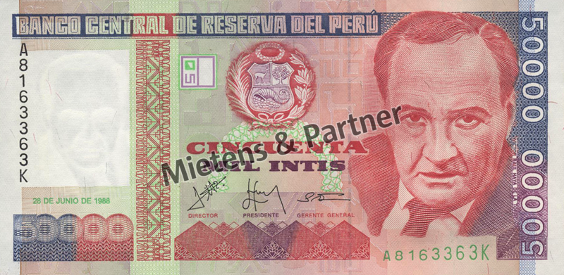 Peru (Republic) 50.000 Intis (25902)