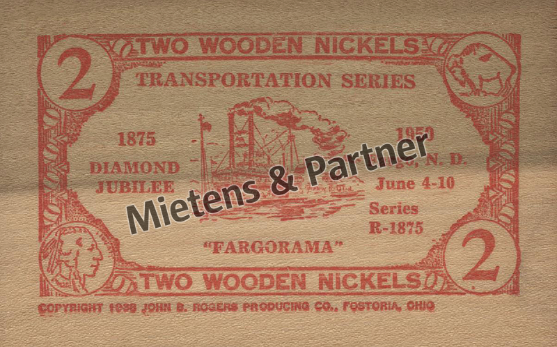 United States of America (Presidential Federal Republic) 2 Wooden Nickels (69038)