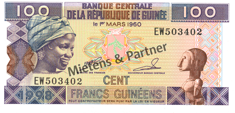Guinea (Republic) 100 Francs (03298)