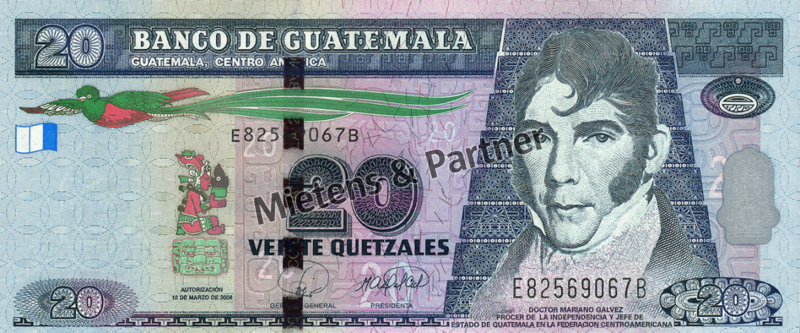 Guatemala (Republic) 20 Quetzales (04125)