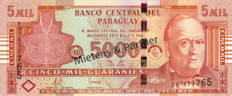 Paraguay (Republic) 5.000 Guaranies (04804)
