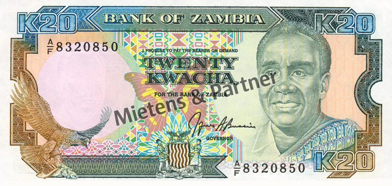 Zambia (Second Republic) 20 Kwacha (03776)