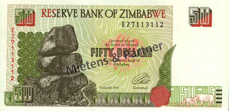 Zimbabwe (Republic) 50 Dollars (03876)