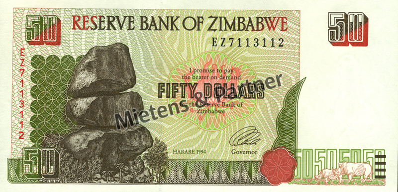 Zimbabwe (Republic) 50 Dollars (03876)