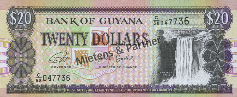 Guyana (Co-operative Republic) 20 Dollars (47212)