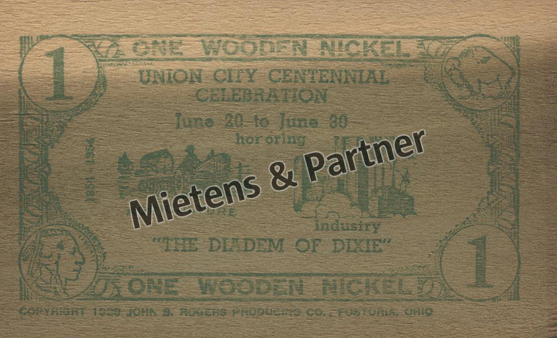 United States of America (Presidential Federal Republic) 1 Wooden Nickel (69043)