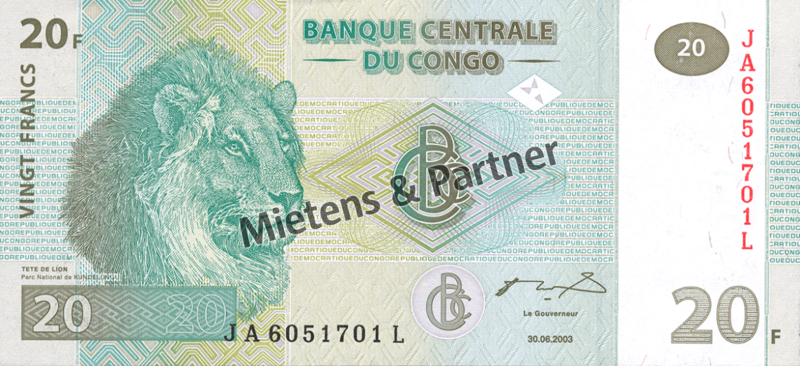 Congo (Democratic Republic) 20 Francs (03435)