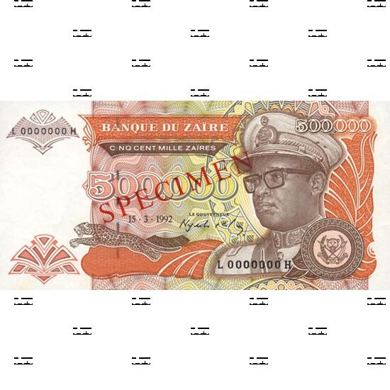 Zaire - Congo (Republic) 500.000 Zaires (03486)
