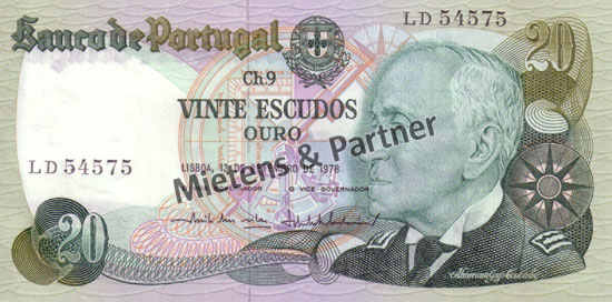 Portugal (Republic) 20 Escudos (02387)