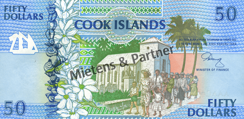Cook Islands (Self-governing Island Country in Free Association with New Zealand) 50 Dollars (05674)