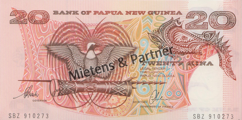 Papua New Guinea (Parliamentary Monarchy) 20 Kina (P-10b2) (41886)