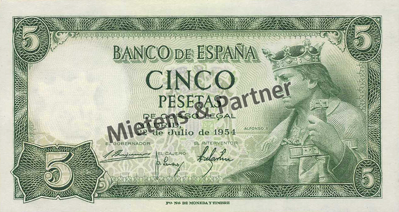 Spain (Third Republic) 5 Pesetas (66696)