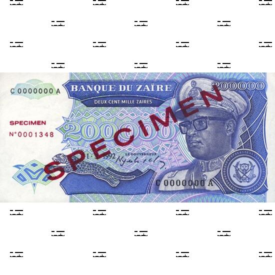 Zaire - Congo (Republic) 200.000 Zaires (03487)