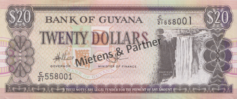 Guyana (Co-operative Republic) 20 Dollars (37522)