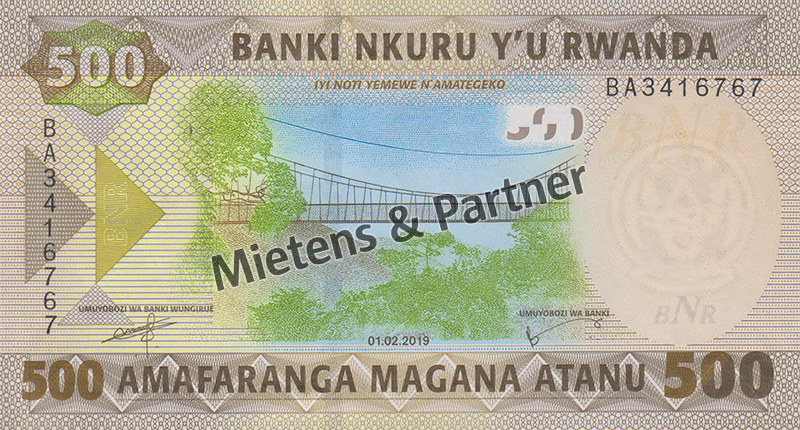 Rwanda (Republic) 500 Francs (57129)
