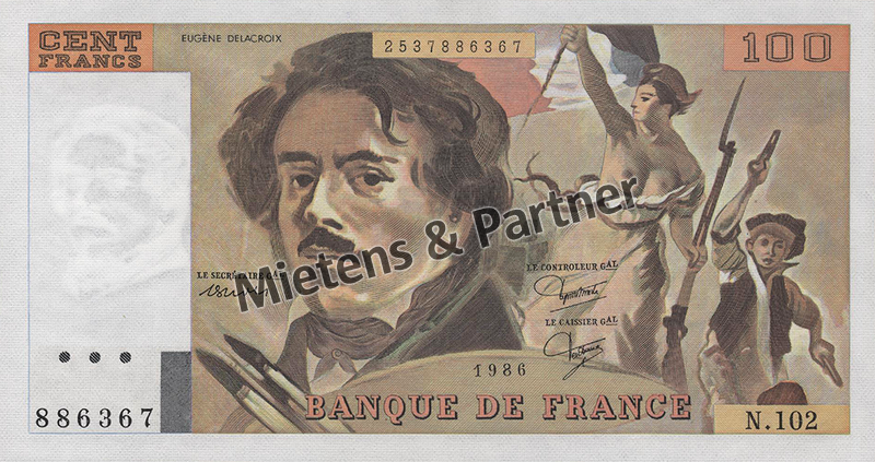 France (Fifth Republic) 100 Francs (62531)