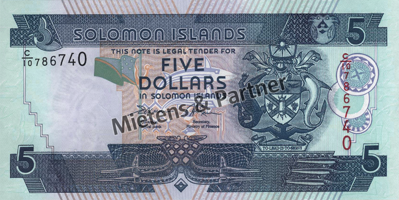 Solomon Islands (Constitutional Monarchy) 5 Dollars (56298)
