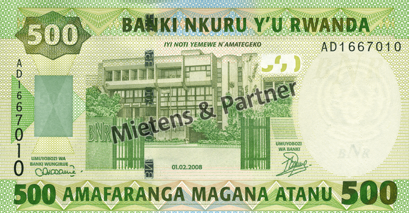 Rwanda (Republic) 500 Francs (03508)