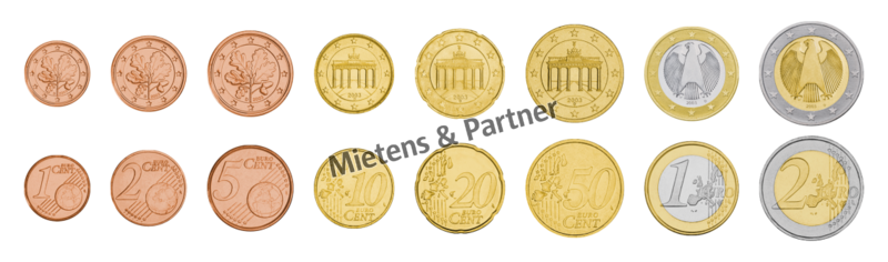 Germany (Federal Republic) 1, 2, 5, 10, 20, 50 Euro Cent, 1, 2 Euro (06505)