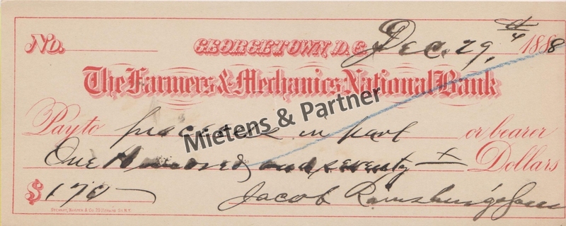 United States of America (Presidential Federal Republic) Cheque (37474)