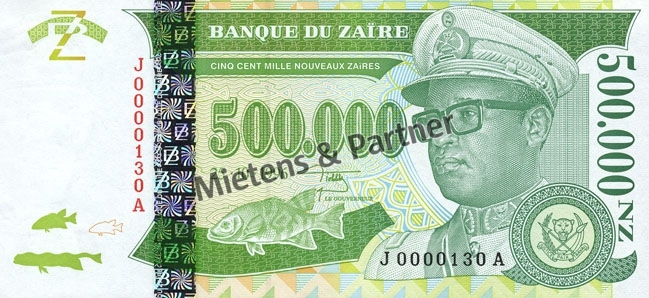 Zaire - Congo (Republic) 500.000 New Zaires (03483)