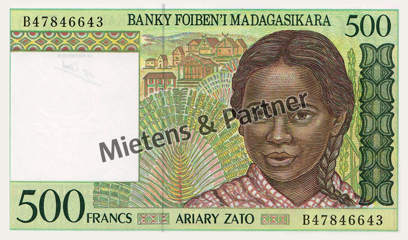 Madagascar (Republic) 500 Francs (33394)
