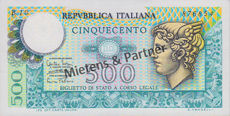 Italy (Parliamentary Republic) 500 Lire (52923)