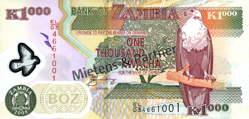 Zambia (Third Republic) 1.000 Kwacha (03795)