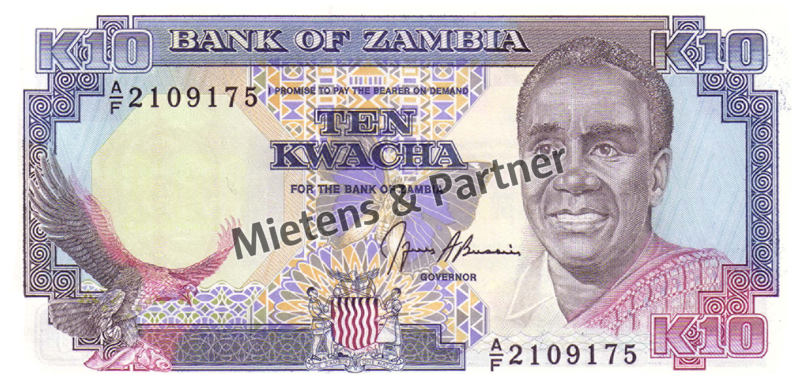 Zambia (Second Republic) 10 Kwacha (03775)